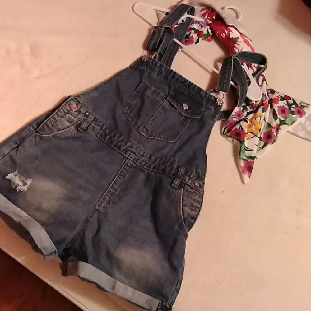 Overall Denim shorts